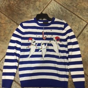 4 for $30 sale! NWT Striped Shark X-mas Sweater